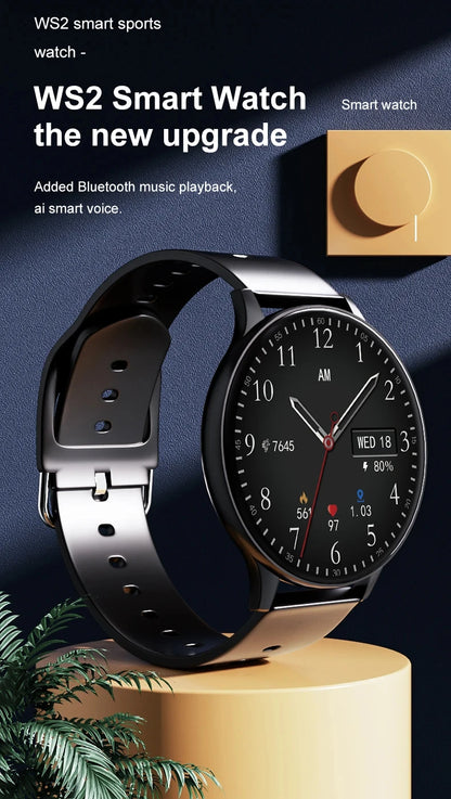 2025 New Women Bluetooth Call Smart Watch Heart Rate Blood Pressure Monitoring Smartwatches IP67 Waterproof Men Smartwatch+Box