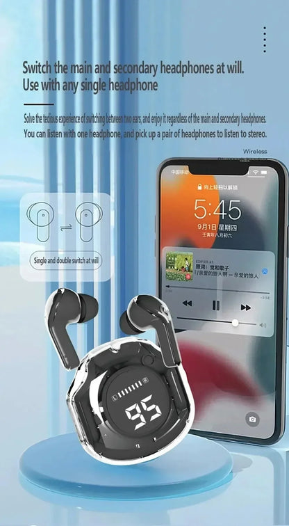 Real TWS Earphone Wireless Earbuds ENC Noise Reduction Game Bluetooth Headphone 3D Sound Field and Bass Bluetooth 5.3 Headset