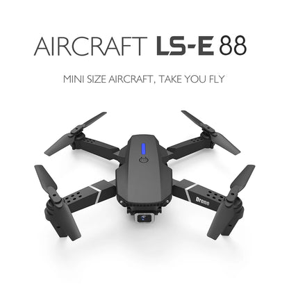 Professional Drone E88 4K Wide-Angle HD 1080P Camera WiFi FPV Height Hold Foldable RC Drone Quadrotor Helicopter Children's Toys