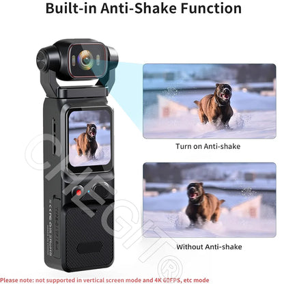 4K Handheld action camera 1.69“ touchscreen,4K Pocket camera Video recording camera, Rechargeable 1000mah/3000mAh, holiday gift