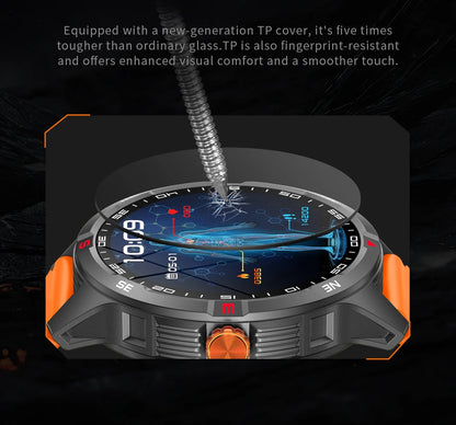 GPS Outdoor 1000mAh Battery Smartwatches Men 100+ Sports Mode Compass Heart Rate 3ATM Waterproof Bluetooth Call Smart Watch
