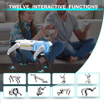 RC Mechanical Dog Multifunction Electric Intelligent Robot Dog with Turret Educational Toy Bionic Smart Robot Toy Gift ﻿