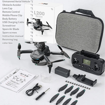 L200 PRO MAX GPS Drone with 2-axis Gimbal Professional Anti-shake 4K HD Camera FPV Drone 360° Obstacle Avoidance Quadcopter Toys