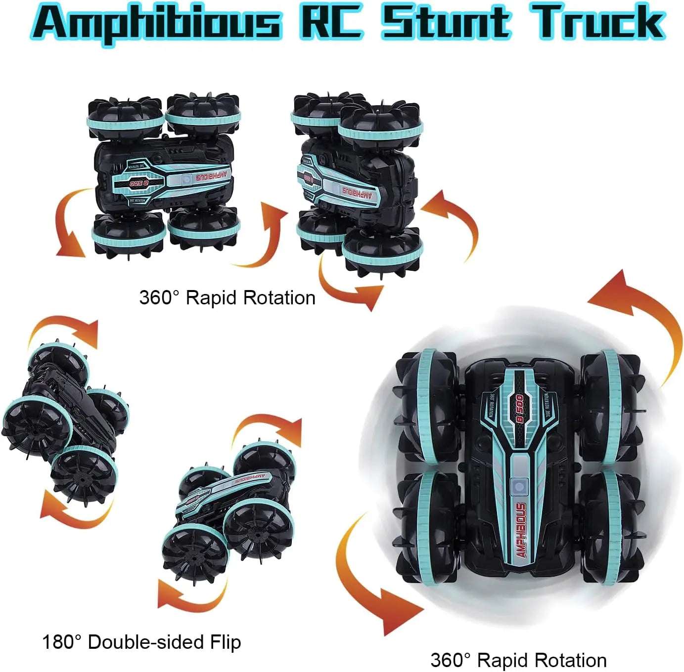 Amphibious RC Car Remote Control Stunt Car Vehicle Double-sided Flip Driving Drift Rc Cars Outdoor Toys for Boys Children's Gift