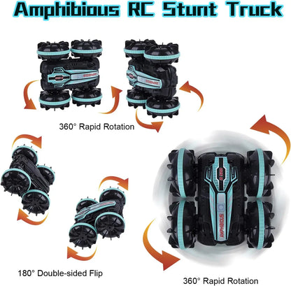 Amphibious RC Car Remote Control Stunt Car Vehicle Double-sided Flip Driving Drift Rc Cars Outdoor Toys for Boys Children's Gift