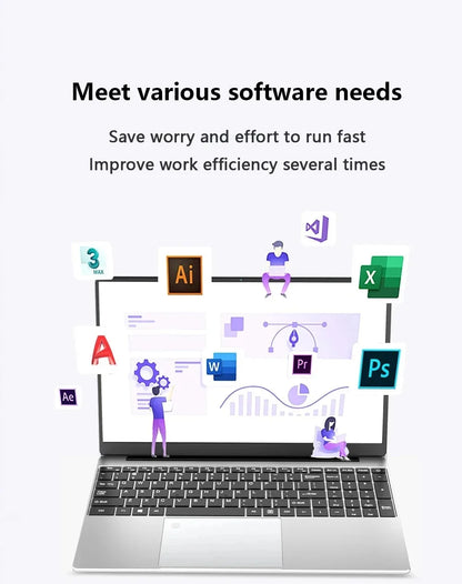 CARBAYTA 15.6" Laptop Computer Intel N5095 Notebook PC 16GB 32GB DDR4 128GB-2TB SSD Office Study PC Windows 11 1080P Laptops