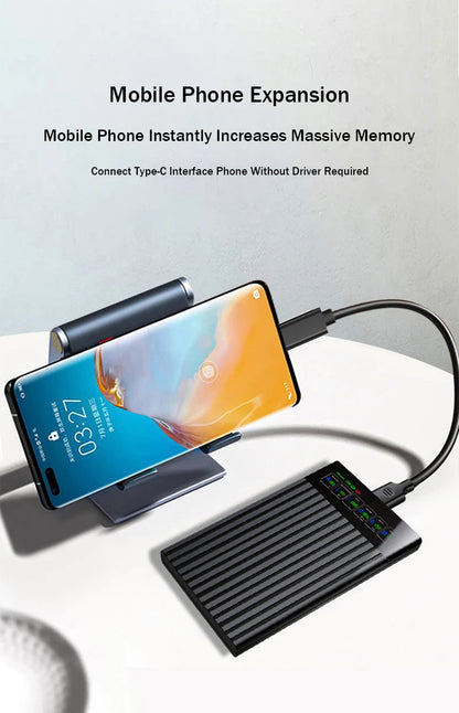 Portable  SATA To Type-C Hard Drive Chassis Intelligent Digital Display Adapter 2.5 Inch 6Gbps External HDD Case for PC Laptop