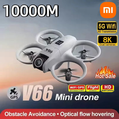 XIAOMI 10000M V66 Mini RC Aerial Drone 8K Professinal Wide Angle HD Dual Camera Intelligent Obstacle Avoidance Drone Toys New
