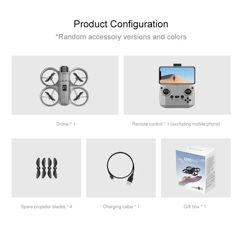 XIAOMI D16 Mini Drone 8K HD Dual Camera Profesional 180° Electric Adjustable GPS Positioning Obstacle avoidance Bushless UAV