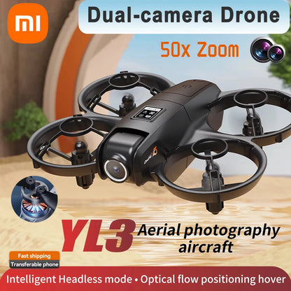 Xiaomi Dual Camera Drone YL3 Aerial Photography Aircraft 5G WIFI Brushless Motor Remote Control Optical Flow Hover Aircraft Gift