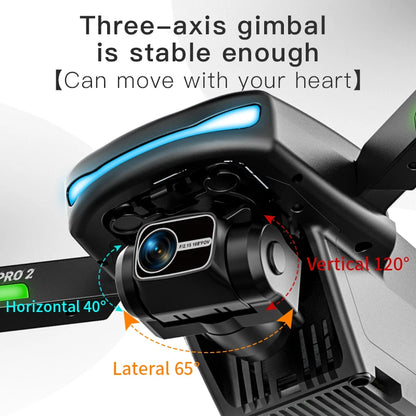 New N800 Pro2 GPS Drone Professional 8K HD Camera With Obstacle Avoidance 3-Axis Gimbal Brushless 5G WIFI FPV RC Dron Quadcopter