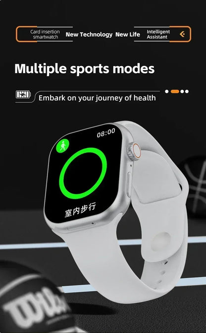 Smart 5G Smartwatch 2.29 Inch AMOLED Display 180 Degree Rotating Camera SIM Card WiFi GPS Video Calling Worldwide Version