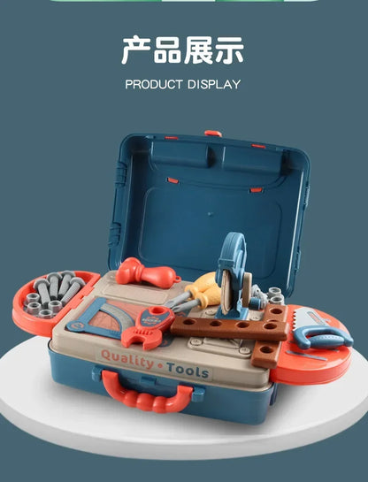 ParentChild Engineer Toybox Operable Electric Tools Safe Plastic Family DIY Game Unisex Design