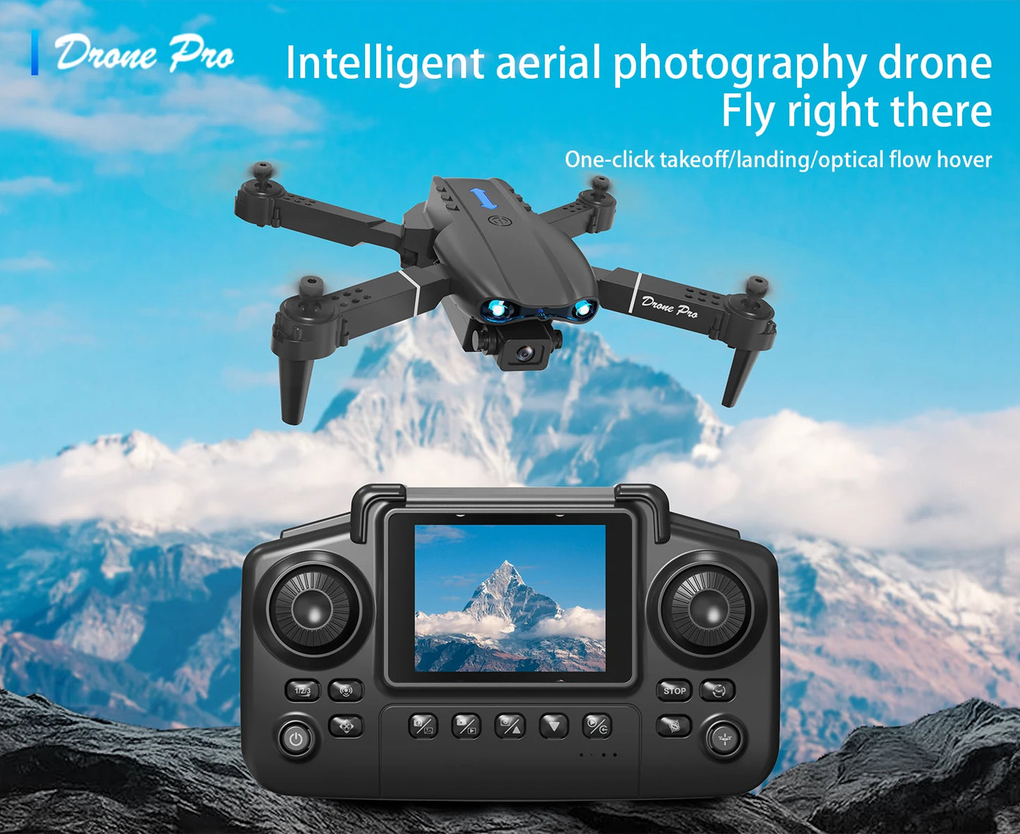 E99 Air Screen Control Drone Professional Wide RC Dron HD 4K Camera Foldable Helicopter Aircraft Quadcopter Drone Kid Gift Toys