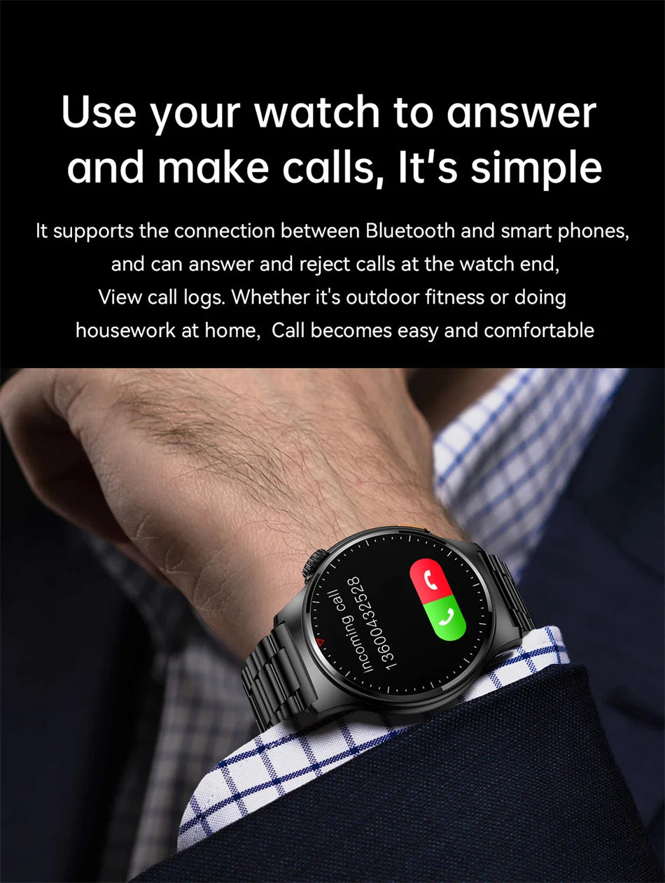 Men's Bluetooth Call Smart Watch GPS Sports NFC Health Monitoring Weather Data Waterproof Smartwatch 2025 New