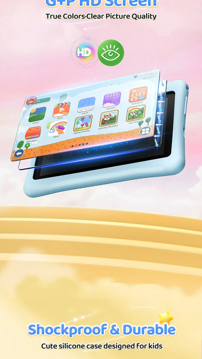 2025 New Kid's Tablet Android 14 7.1 HD Screen 1280*600 IPS 4GB+128GB Memory 3200mAh GPS Satellite Positioning Tablet Boys Girls