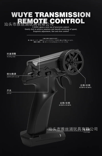 New RC1:24 full-scale remote control driftcar high-speed four-wheel driveremotecontrol racing carwith lightingsimulationcarmodel