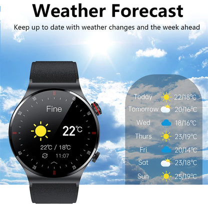GPS NFC ECG+PPG Business Smart Watch Men Bluetooth Call Health Sleep Monitoring Multiple Sports Mode Waterproof Smartwatch Men