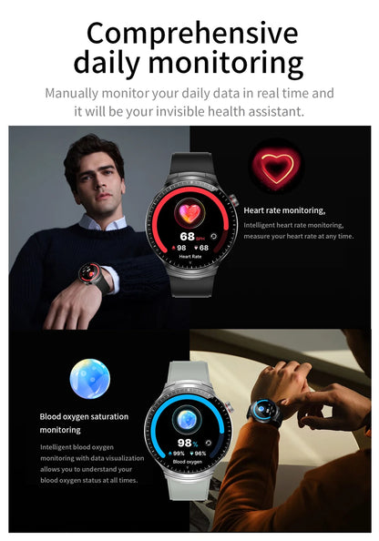 LIGE 2025 Smart Watch 2 in 1 With Earphone Smartwatch Bluetooth Call Men Watch AI Voice Heart Rate Monitor Play Music SmartWatch