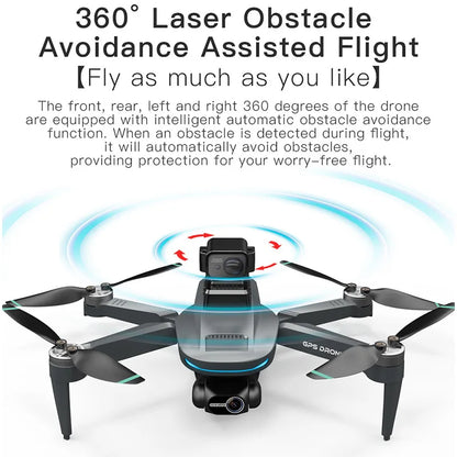 Drone GPS 8K L200 PRO MAX Professional 2-Axis PTZ HD Dual Camera 5G WIFI FPV 360° Laser Obstacle Avoidance Brushless Motor Dron