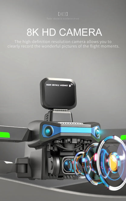 AE3 MAX Drone GPS 4K Camera 3-Axis Gimbal Anti-shake Aerial Photography Brushless Foldable Quadcopter thermal drone