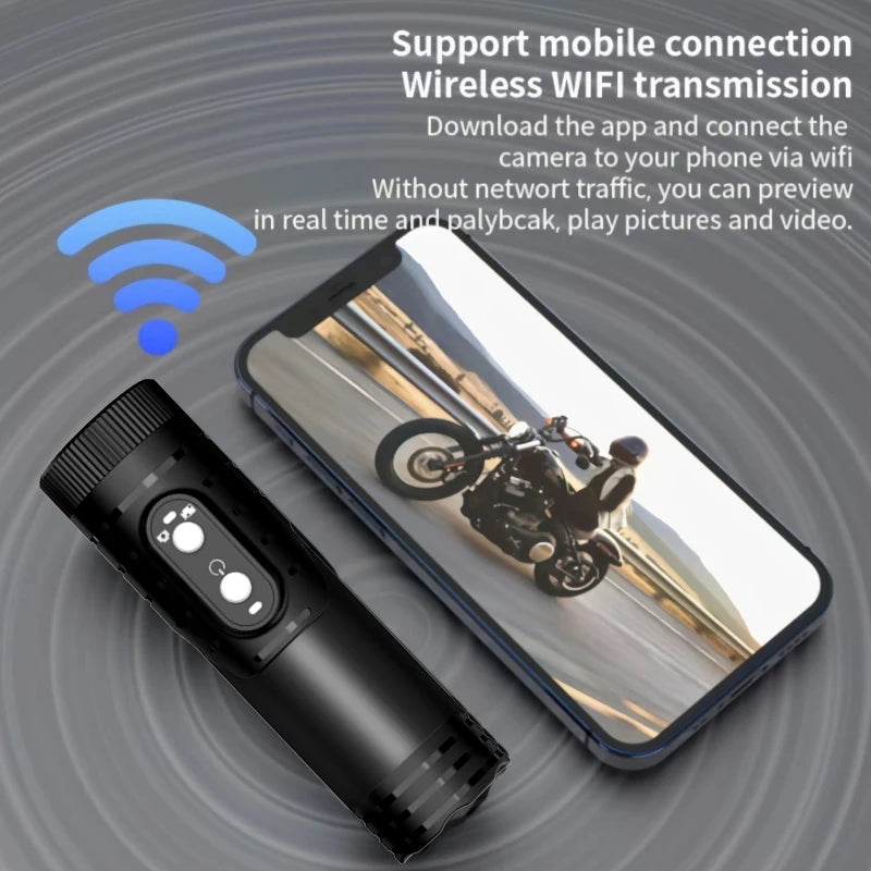 Anti Shake Shotgun Camera 4K 1080P Outdoor Hunting Camera Sport DV WiFi Motorcycle Bike Helmet Camera Action Cam With Flashlight