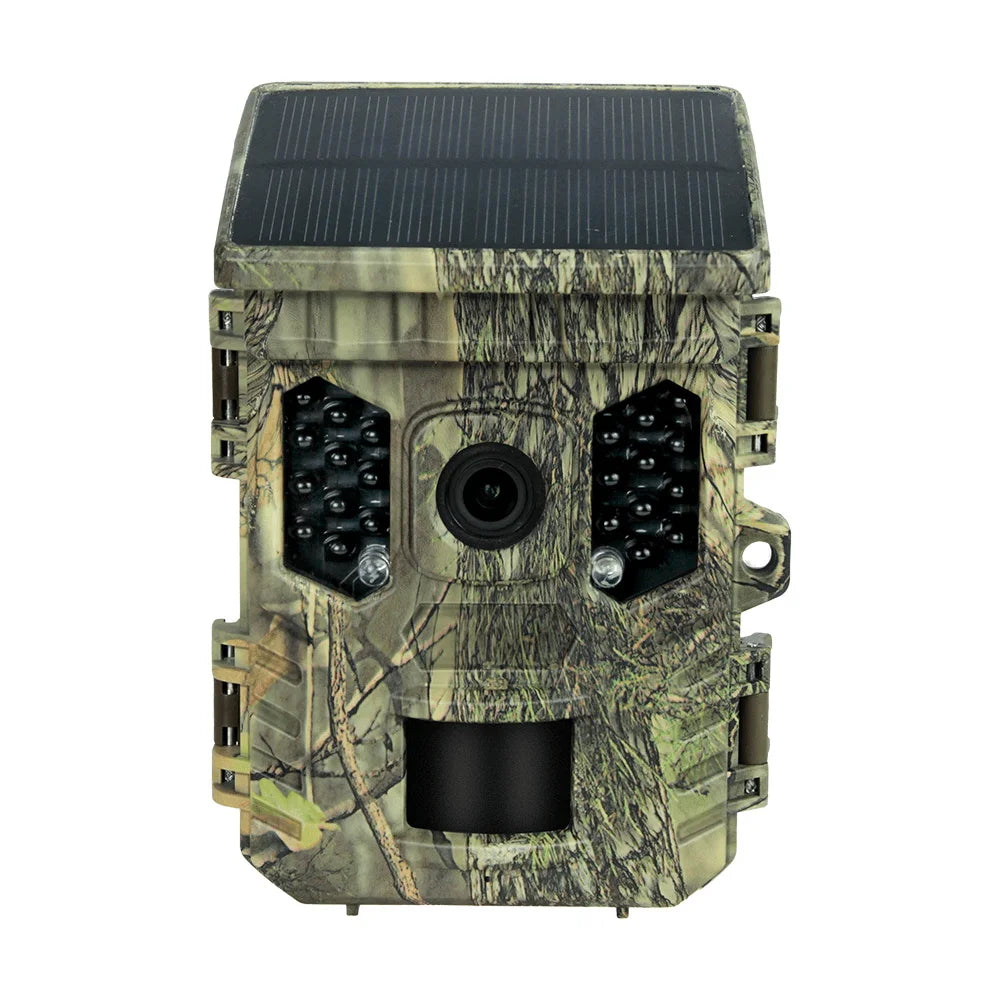 Wildlife Camera Solar Energy Trail Cam 4K with 1080P Night Vision Waterproof BT WiFi APP 16MP Game Camera with Motion Activation
