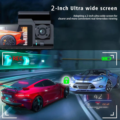 2-Cam Dash Cam Front And Rear Dash Camera For Cars Fhd 1920*1080p With 32gb Dash Camera Car Camera -Dash Cam Front And Rear