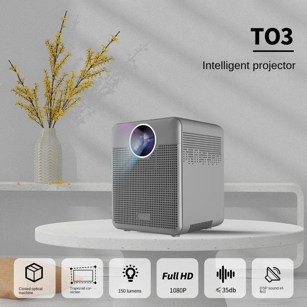 LCD Projector T03 Android Portable 4K Projector Home 1080P Projector