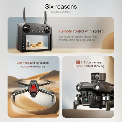 Professional GPS Drone 2025 U33 U99 with 8K Camera 360 Laser Obstacle Avoiding Touch Screen Brushless Motor FPV 5G RC Dron Toys