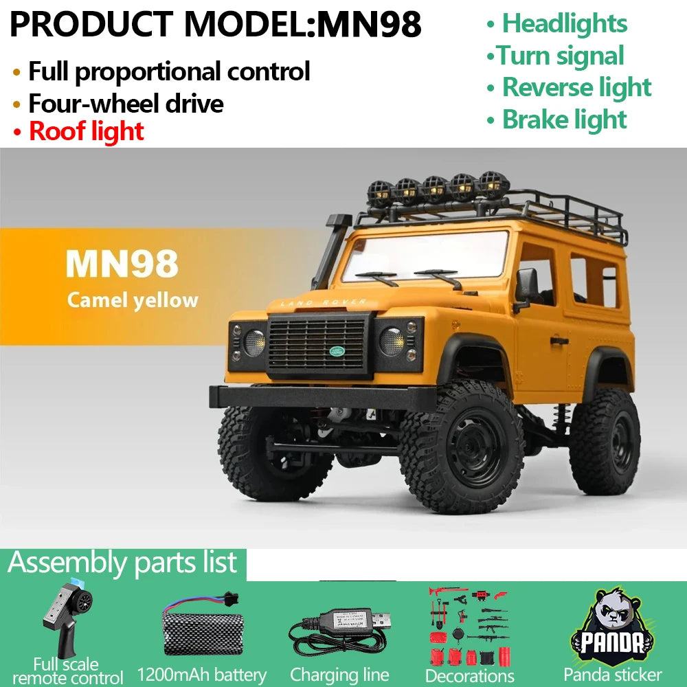 Official Licensed 1/12 4WD Off-Road RC Car MN98 Mn99S 2.4G Remote Control SUV Version Electric Climbing Car Model Toys for Kids