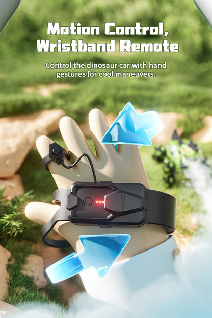 Y12 New Remote Control Dinosaur Stunt Car RC Drift Car Spray Mist Articulated Arms Transforming 8WD Off-Road Vehicle Toy for Kid