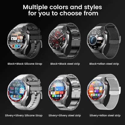 2025 New Smart Watch Men AMOLED Screen GPS Motion trajectory Heart Rate Bluetooth Calls SmartWatch Waterproof