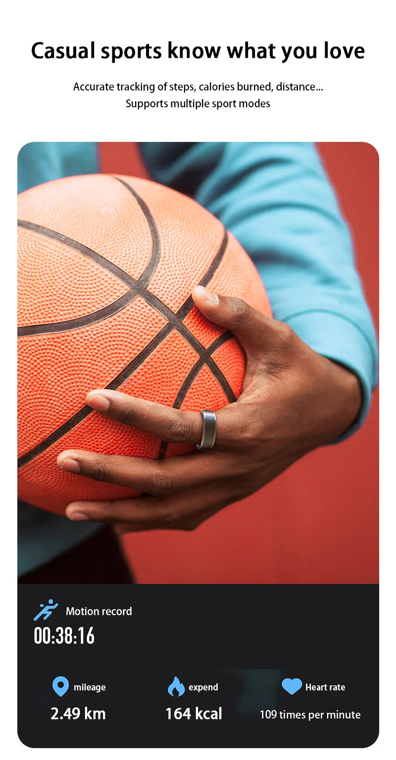 Xiaomi MIJIA Smart Ring With Charging Case Health Monitor Sleep Distance Calories IP68&5ATM Waterproof Multi-sport Men Women NEW