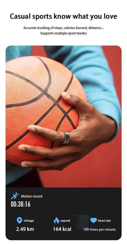 Xiaomi MIJIA Smart Ring With Charging Case Health Monitor Sleep Distance Calories IP68&5ATM Waterproof Multi-sport Men Women NEW