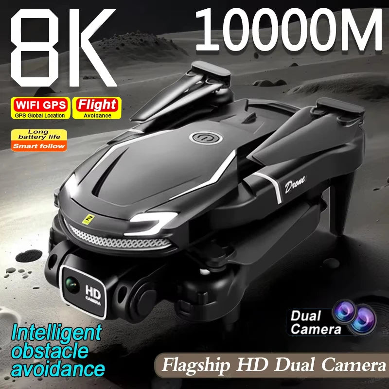 Original V88 Drone 8K Professional Aerial Dual-Camera Omnidirectional Obstacle Avoidance Mini Drone GPS Folding Quadcopter 10km