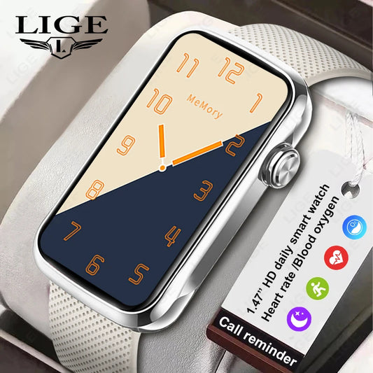1.47inch Smart Watch Men Women Smart Bracelet Heart Rate Step Count Sports Health Monitoring Waterproof Men's Sports Smart Watch