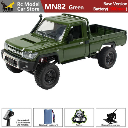 MN MODEL 1:12 4WD RC Panda Off-road Diving Car Adventure Terrain Vehicle Wading Rock Crawler Climbing Gun Truck Toy for Adult