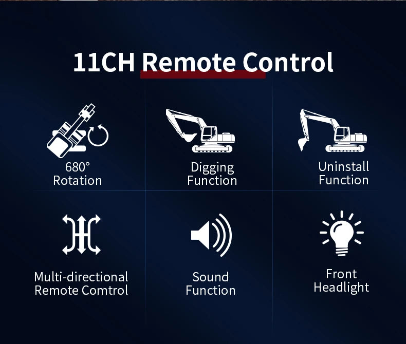 RC Excavator 1:20 Remote Control Truck 2.4G RC Crawler Engineering Vehicle Truck Radio Control Children's Day Christmas Gifts