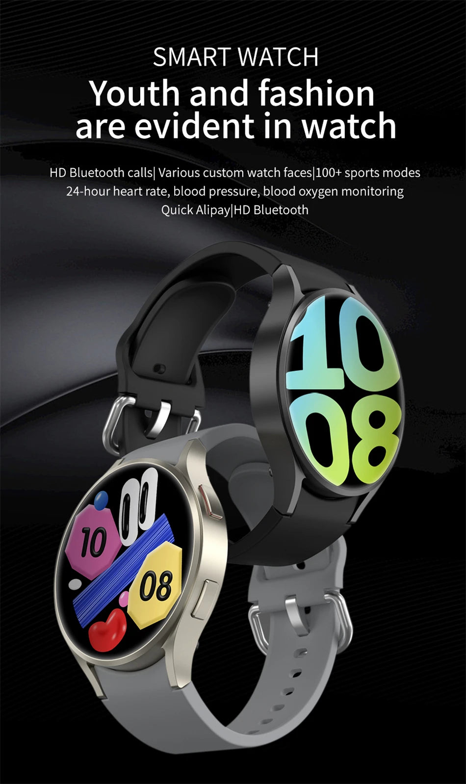 2025 New Watch 6 Pro Customized Watch Face Voice Call smartwatch Men GPS Sports Fitness Tracker Women Smart Watch IOS Android