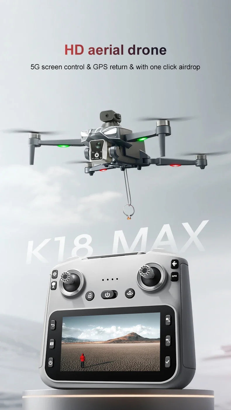 GPS MAX Drone with 8k professional HD camera 5G WiFi Brushless barrier avoidance Folding quadcopter