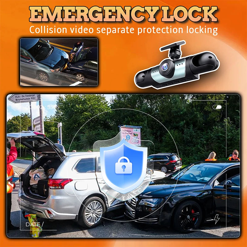 Dash Cam for Car 3/4 Channels Video Recorder 1080P Car DVR  Front inside Rotatable and Rear View Night Vision Car accessory