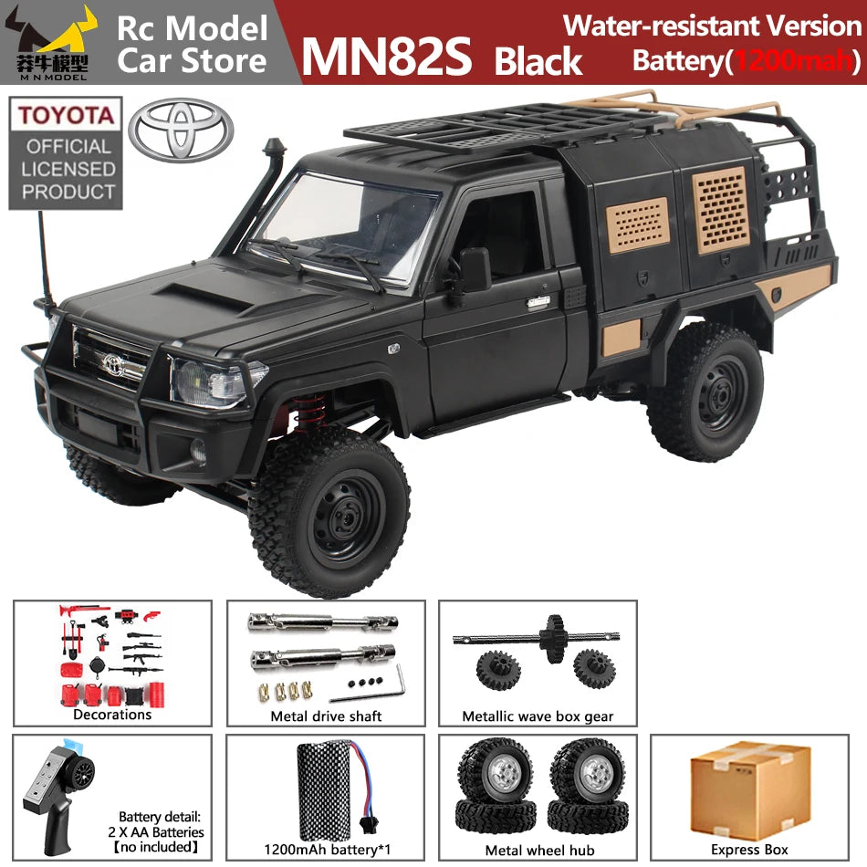 MN MODEL 1/12 4WD Remote Control Diving Off-road Car Climbing Truck All Terrain Vehicle Rock Crawler Wading Pickup Toy for Adult