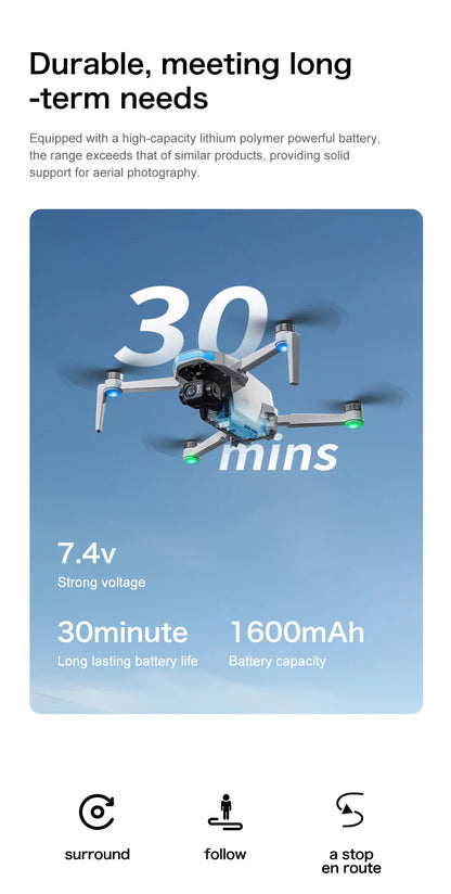 S-X1 New Drone with Screen 3-Axis Anti-shake Gimbal 4K Aerial Brushless Drones RC Quadcopter 5G GPS 8K HD Cameras EIS Mini Dron
