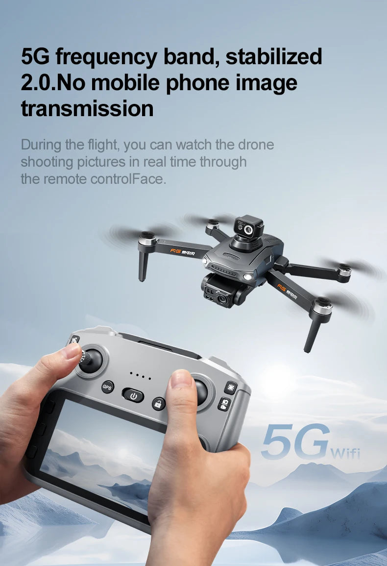 RG800 MAX GPS Drone 8K Professional HD Dual Camera With Screen 5G 360°Obstacle Avoidance Brushless Foldable Quadcopter Drone