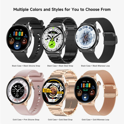 Fashion Women Bluetooth Call Smart Watch DIY Dial Health Monitoring Full Screen Touch Smartwatches 2025 New Android IOS