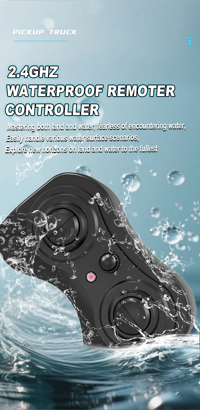 JHD For JJRC Q218 2.4g Amphibious Rc Remote Control Car Eight Wheel Stunt Car Amphibious All Terrain Four-Wheel Drive Climbing