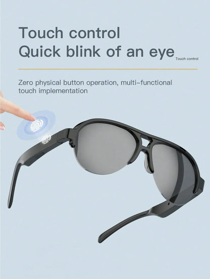 V5.3 Smart Wireless Glasses - Touch HD Lens, High Fidelity Audio, Wireless Call and Music, Rechargeable Battery, Outdoor Sports