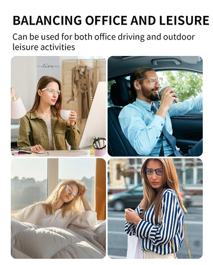 Smart glasses new color-changing lenses multifunctional sunglasses transparent anti-blue light eye protection for men and women