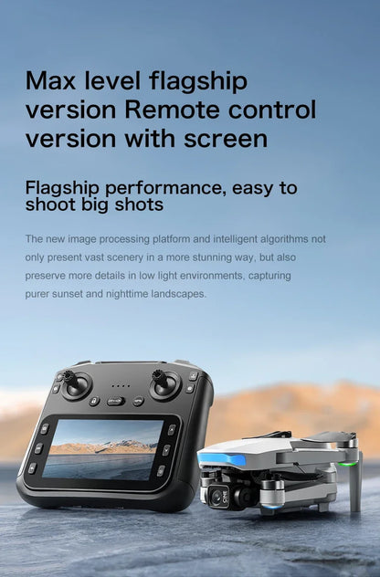 Mini Drone Professional 3-Axis Gimbal 5G WIFI GPS 8K Camera RC Drone with Screen Digital Relay Image Transmission Aerial UAV